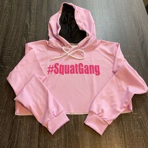 Workout Moms Rock #SquatGang Crop Top Hoodie